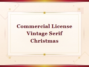 Commercial License Vintage Serif Christmas Fonts